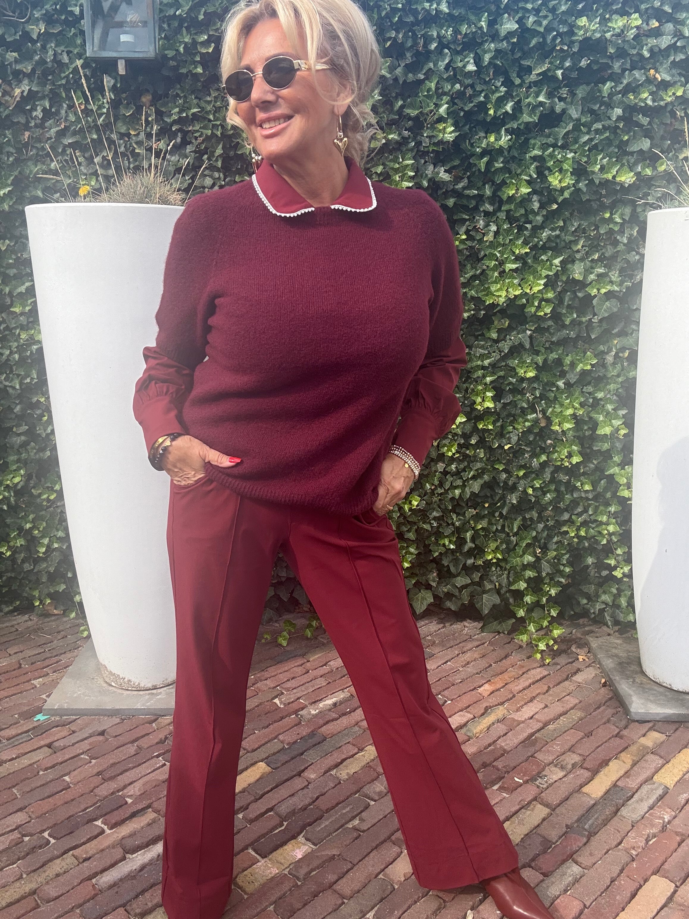 Triple Nine Trui Baby Alpaca 🦙 24870 Burgundy